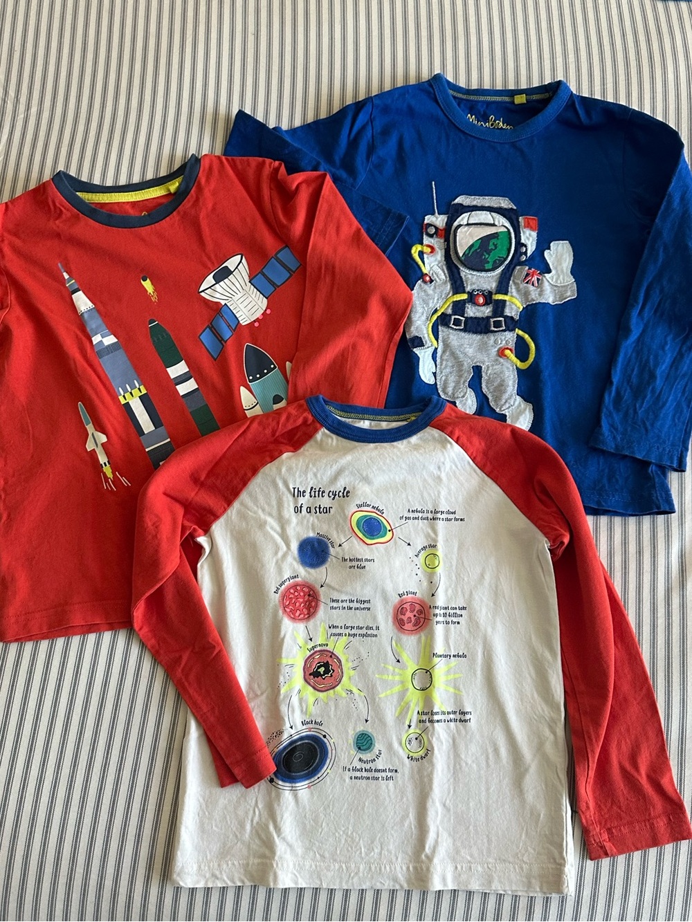 Mini Boden Boys' Space Long-Sleeve Tee Bundle